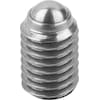Kipp Ball-end thrust screws without head stainless steel with full ball K0384.10620